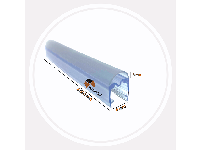 Уплотнитель окон, профиль из пластика (ПВХ) в форме пузыря | Длина: 2 500 мм