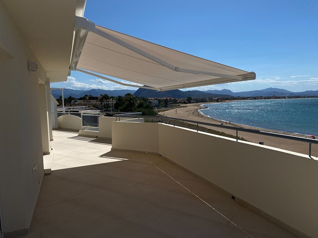 Chest awning in a luxury penthouse on the beach of Denia